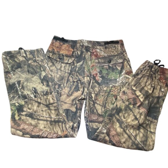 Walls Size L Camo Cargo Pants Hunting Outdoor Wear Adjustable Ankle Woodland - Picture 4 of 7